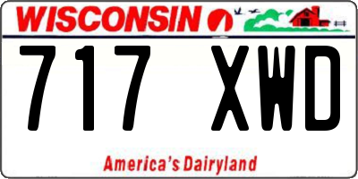 WI license plate 717XWD