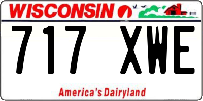 WI license plate 717XWE