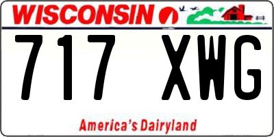 WI license plate 717XWG
