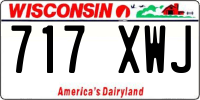 WI license plate 717XWJ