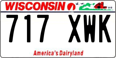 WI license plate 717XWK