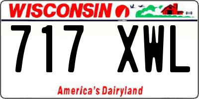 WI license plate 717XWL