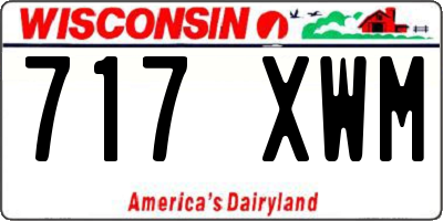 WI license plate 717XWM