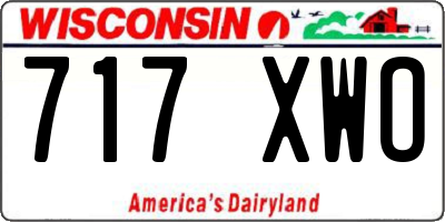 WI license plate 717XWO