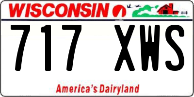 WI license plate 717XWS
