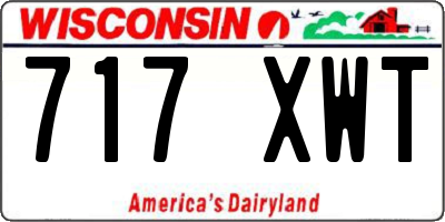 WI license plate 717XWT