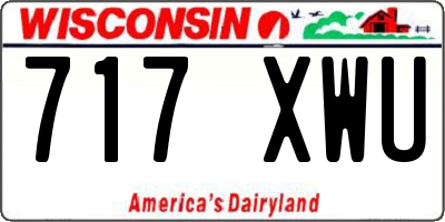 WI license plate 717XWU