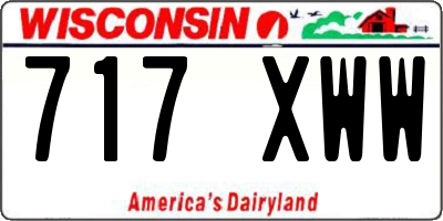 WI license plate 717XWW