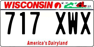 WI license plate 717XWX