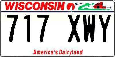 WI license plate 717XWY