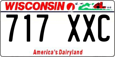 WI license plate 717XXC