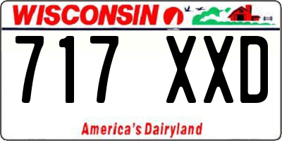 WI license plate 717XXD