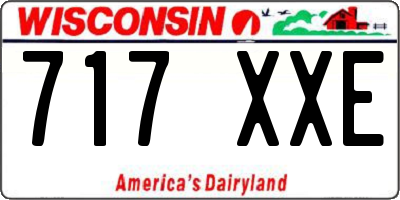 WI license plate 717XXE