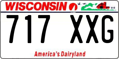 WI license plate 717XXG