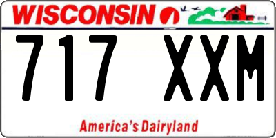 WI license plate 717XXM
