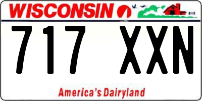 WI license plate 717XXN