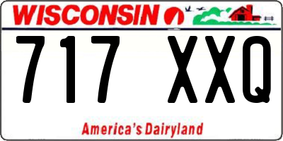WI license plate 717XXQ