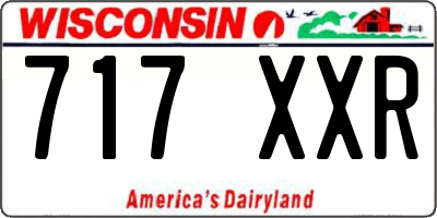 WI license plate 717XXR