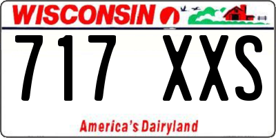 WI license plate 717XXS
