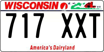 WI license plate 717XXT
