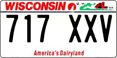 WI license plate 717XXV