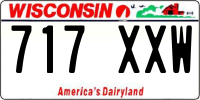 WI license plate 717XXW