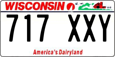 WI license plate 717XXY