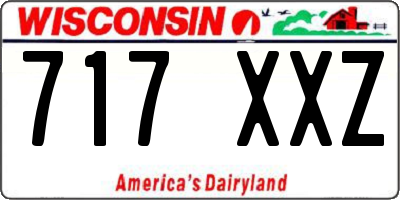 WI license plate 717XXZ