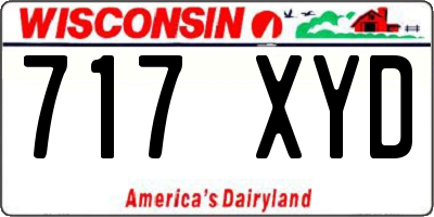 WI license plate 717XYD