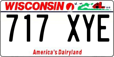 WI license plate 717XYE