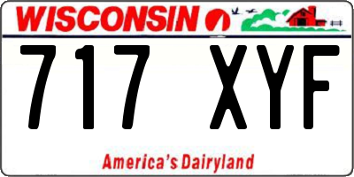 WI license plate 717XYF