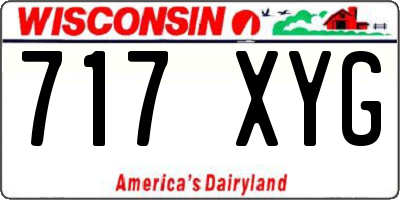 WI license plate 717XYG