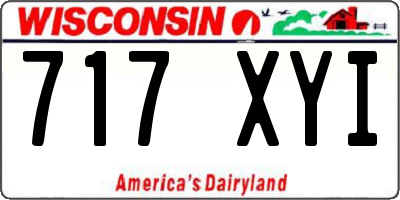 WI license plate 717XYI