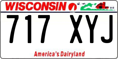 WI license plate 717XYJ