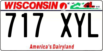 WI license plate 717XYL
