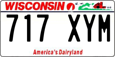 WI license plate 717XYM
