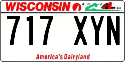 WI license plate 717XYN
