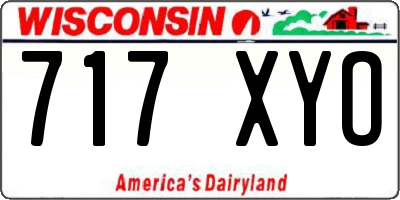 WI license plate 717XYO