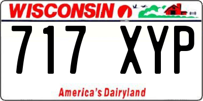 WI license plate 717XYP