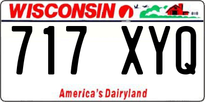 WI license plate 717XYQ