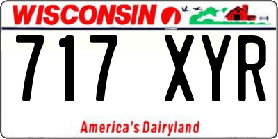 WI license plate 717XYR