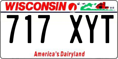 WI license plate 717XYT