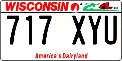 WI license plate 717XYU