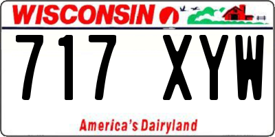 WI license plate 717XYW