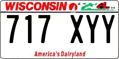 WI license plate 717XYY