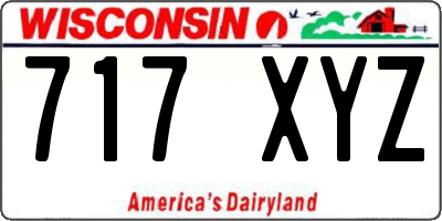 WI license plate 717XYZ