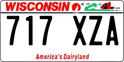 WI license plate 717XZA