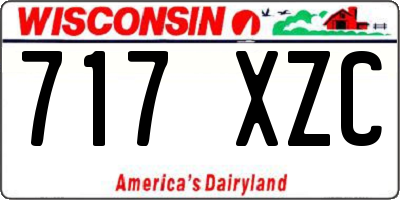 WI license plate 717XZC