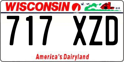 WI license plate 717XZD