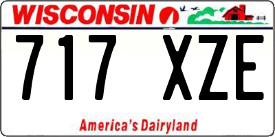 WI license plate 717XZE